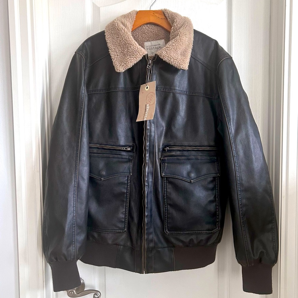 NWT Vintage Denver Hayes Men’s Aviator Jacket Size Medium